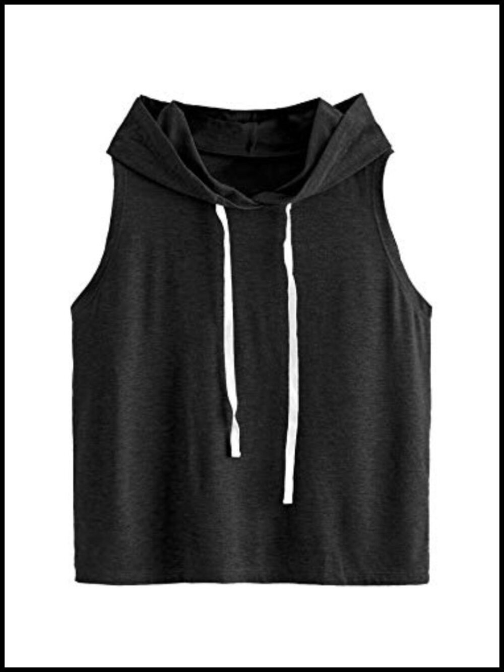 Sleeveless Hooded Tank Top Athletic Workout Gym Shirt